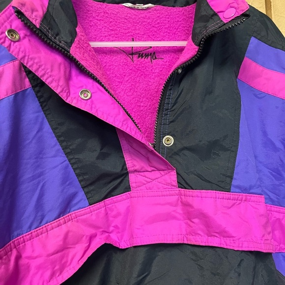 Vintage puma Black and Purple ski  Jacket medium - Picture 4 of 6